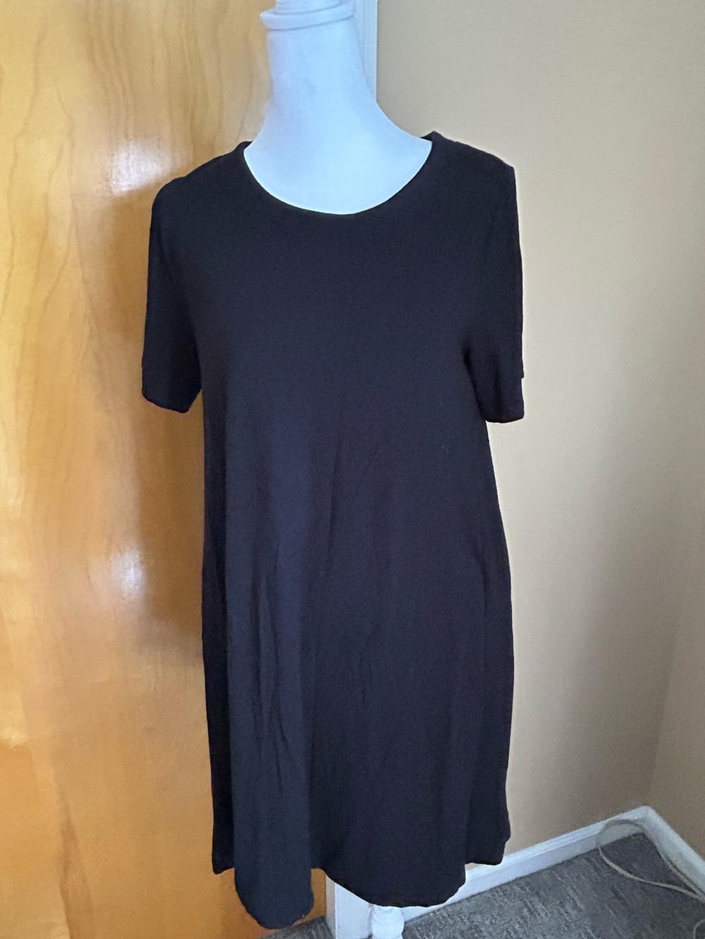 LOFT Black Short Sleeve tunic dress